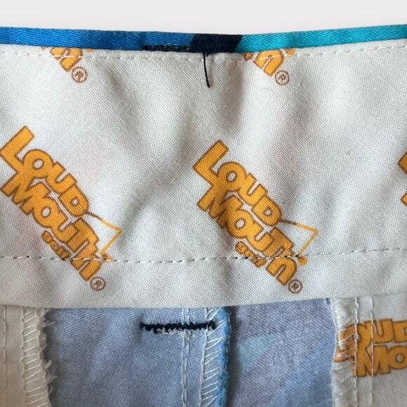 Loudmouth Captain Thunderbolt Golf Shorts Men’s 29 Colorful Geometric Print Gift - Picture 7 of 10